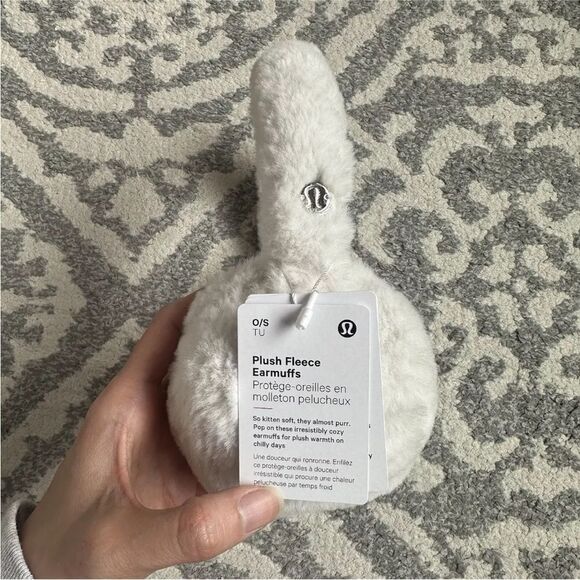 NWT Lululemon Plush Fleece Earmuffs - Bone White - NEW - Picture 4 of 7